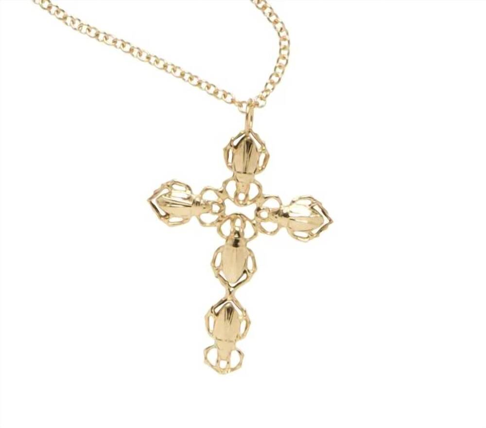 NEW GOLDBUG COLLECTION women's cross necklace in gold